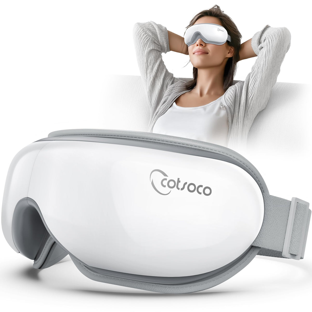 Masque oculaire chauffant cotsoco pour une ambiance relaxante.