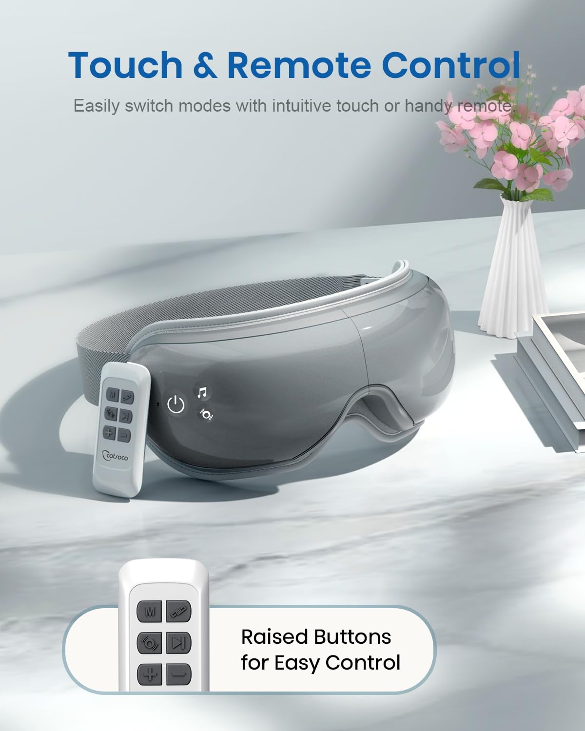 Massage 5 en 1 pour yeux par Cotsoco chaleur pression vibration