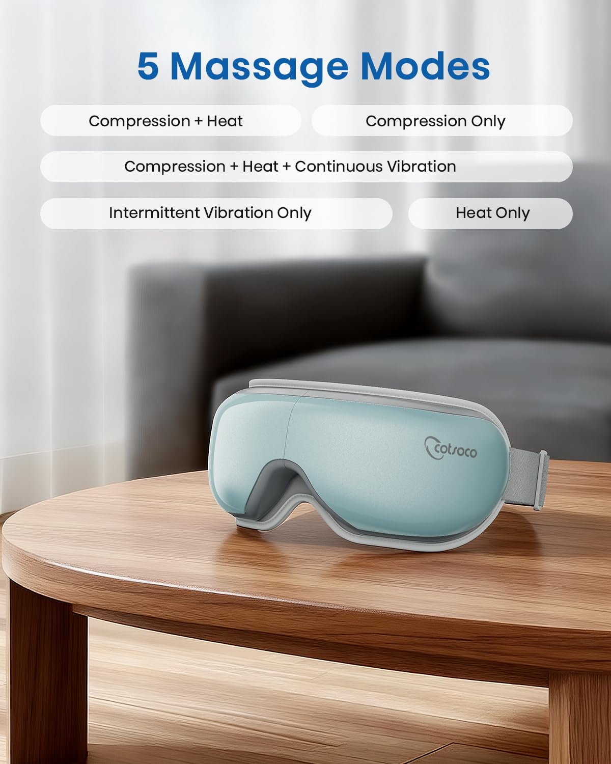 Cotsoco mode massage 5 en 1 pour personnaliser la détente.