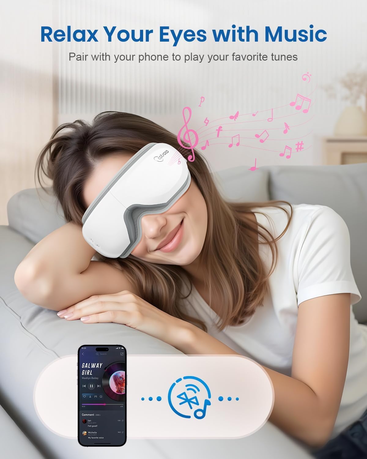 Musique sans fil Cotsoco pour relaxation grâce à une connexion sans fil.