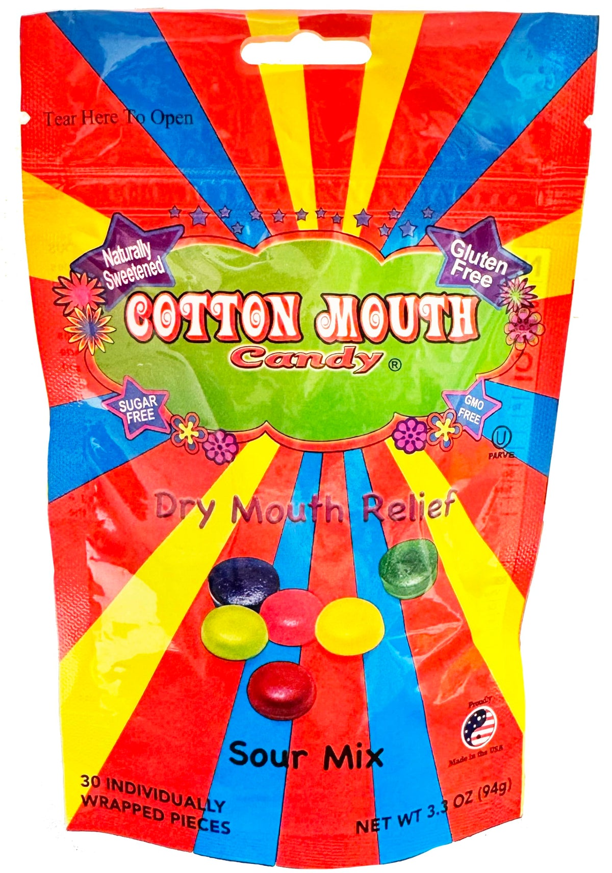 Cotton Mouth Candy – relief-bouche-seche, emballage individuel pratique