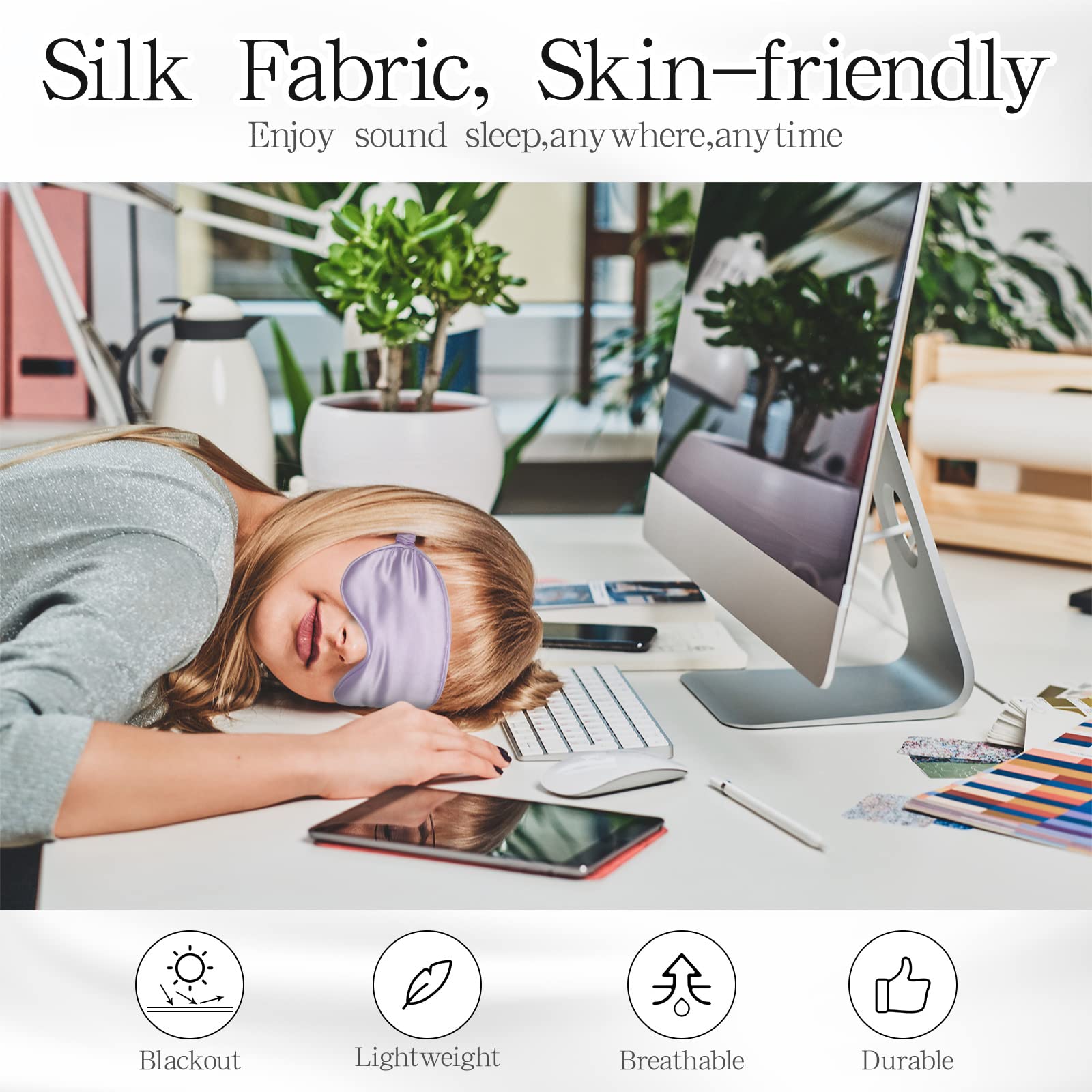 Masque Coume en soie douce, expérience premium de satin.