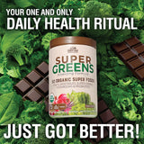 Country Farms Super Greens Chocolat – Bienfaits: fibres et probiotiques pour le soutien digestif.