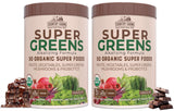 Country Farms Super Greens Chocolat – Bouteille: énergie quotidienne soutenue par 50 ingrédients bio.
