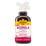 Country Life Acérola Vitamine C Complex 180 gaufrettes, format pratique et durable