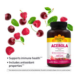 Country Life Acerola Vitamine C Complex – ingrédients acérola et bioflavonoïdes pour une routine saine.