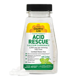 Country Life Acid Rescue tablettes à mâcher menthe sans sucre, relief pratique en déplacement.