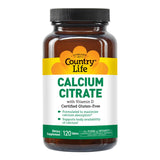 Formule propre de Country Life Calcium Citrate, sans additifs artificiels