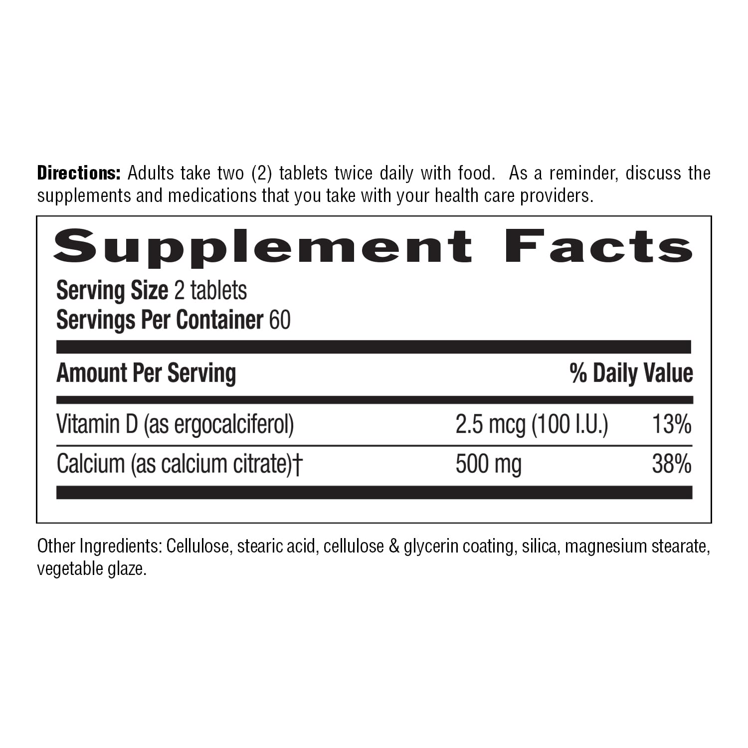 Emballage 120 comprimés Country Life Calcium Citrate, pratique et durable