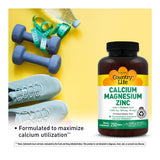 Country Life Calcium Magnesium Zinc — gélules: dosage pratique et soutien des os.