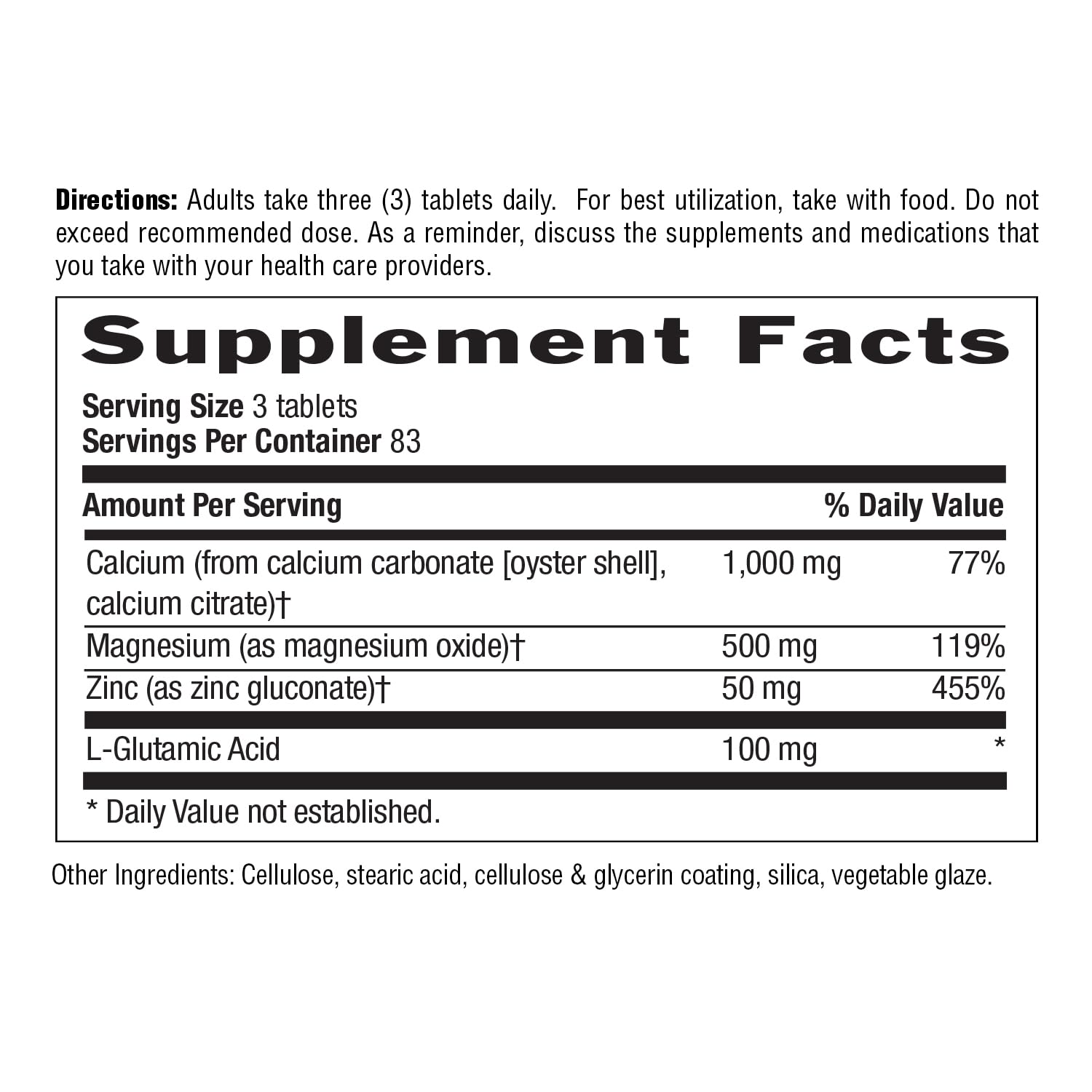 Country Life Calcium Magnesium Zinc — packaging en rayon: garantissant qualité et choix sans gluten.