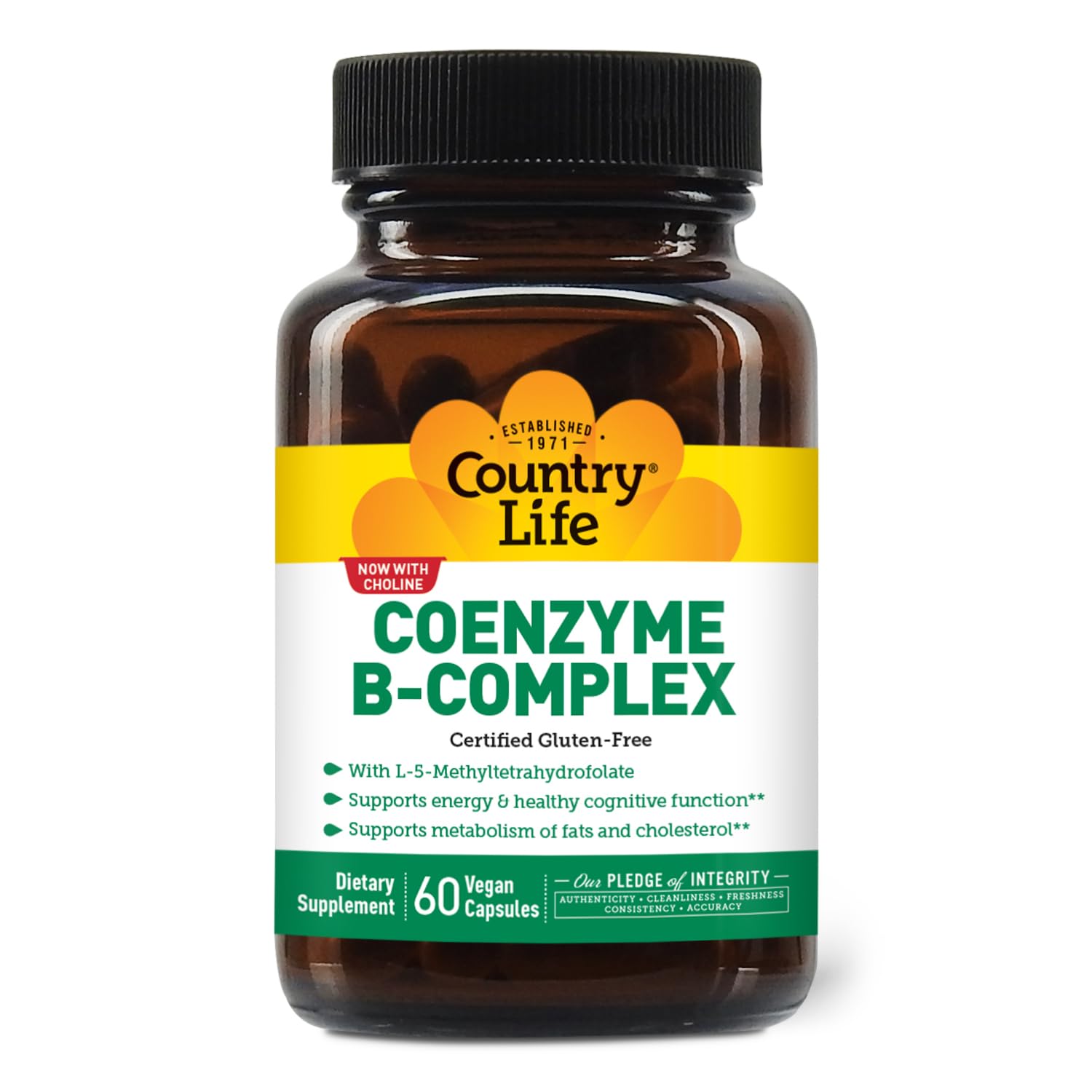 Country Life Complexe B activé: bouteille ettiquette – potentiel d'énergie au quotidien