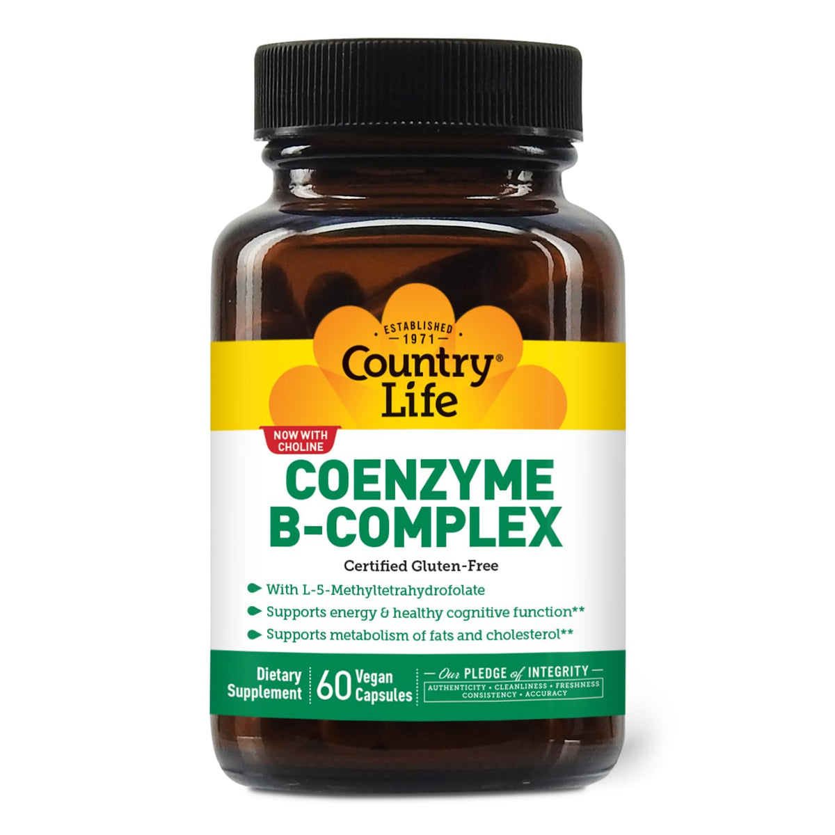 Country Life Complexe B activé: bouteille ettiquette – potentiel d'énergie au quotidien