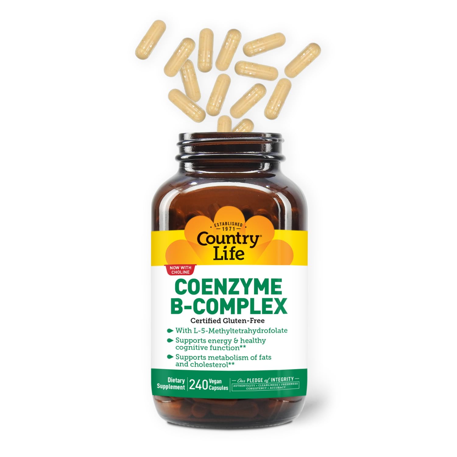 Country Life Coenzyme B-Complex, contrôles qualité et sécurité en laboratoire.