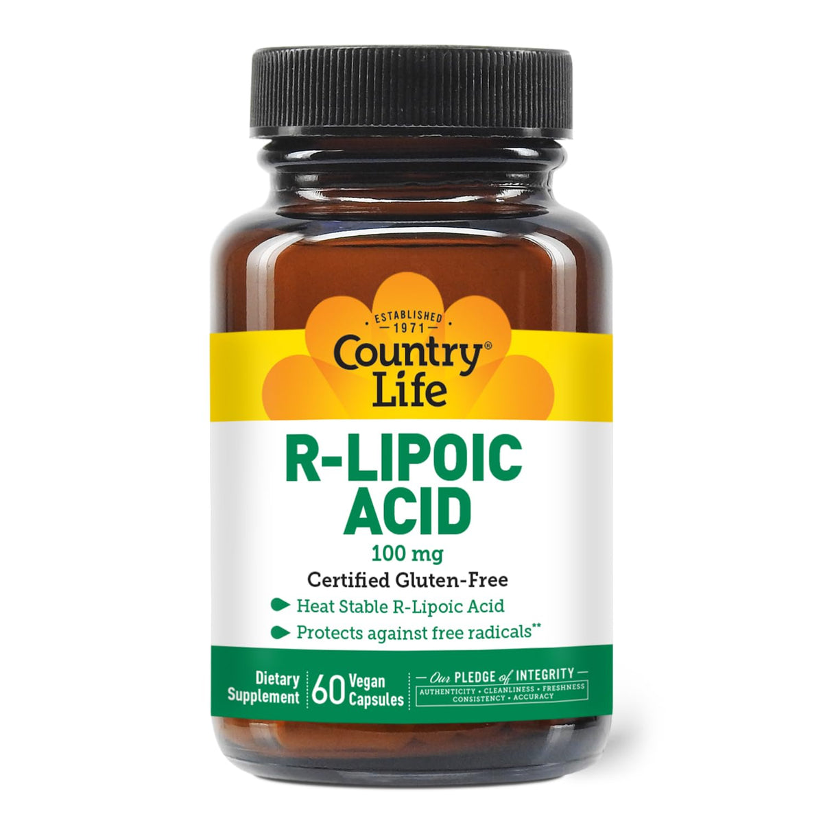 Country Life Complexe R-Lipoïque, capsules, soutien antioxydant quotidien.