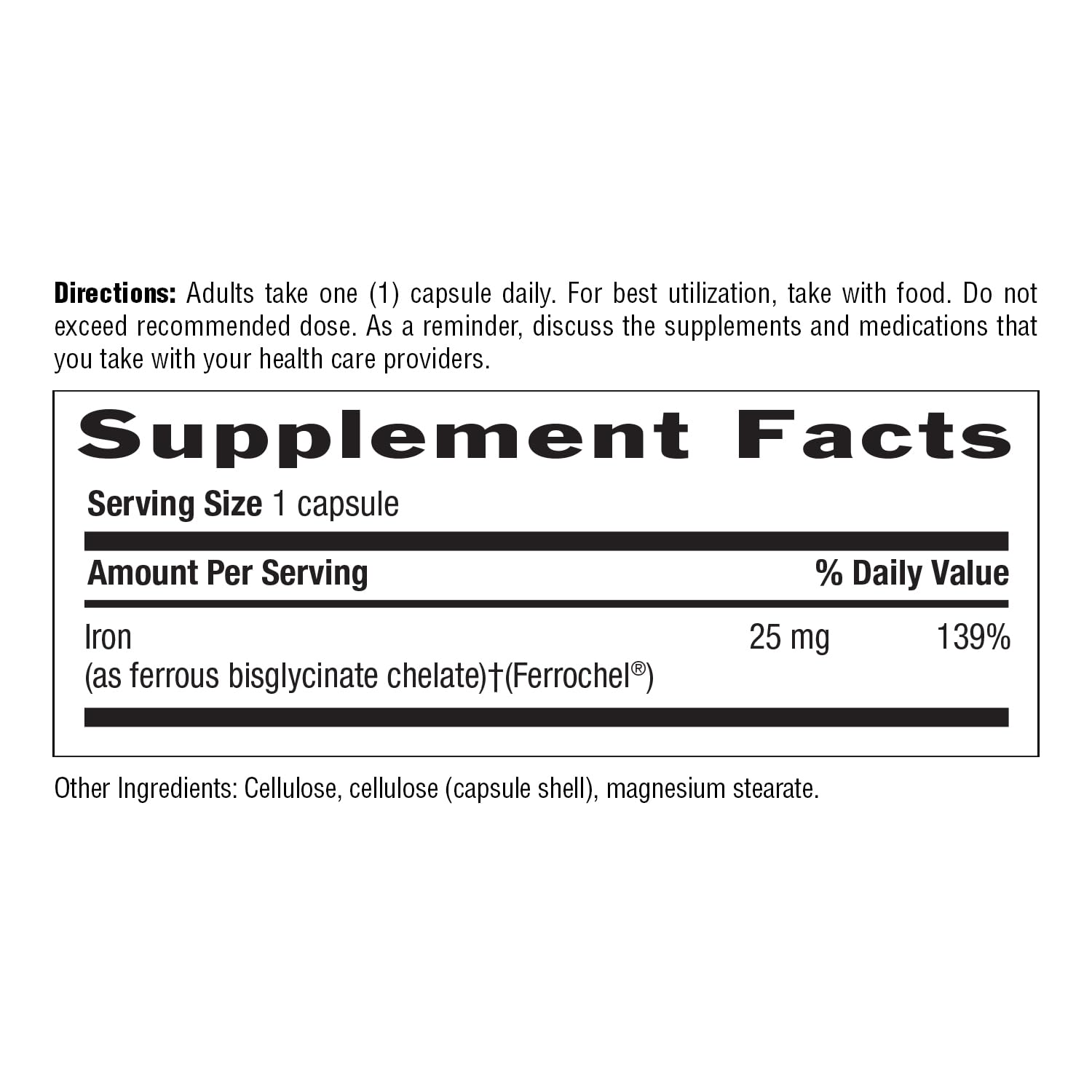 Country Life Easy Iron 25 mg dose quotidienne: prise simple et régulière