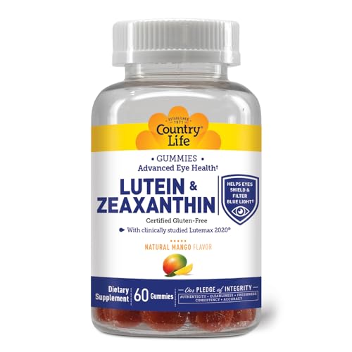 Gommes Lutéine Country Life gommes fruitées avec saveurs naturelles.