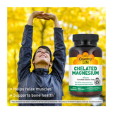 Étiquette Country Life magnésium chelaté 250 mg, informations claires sur la pureté.