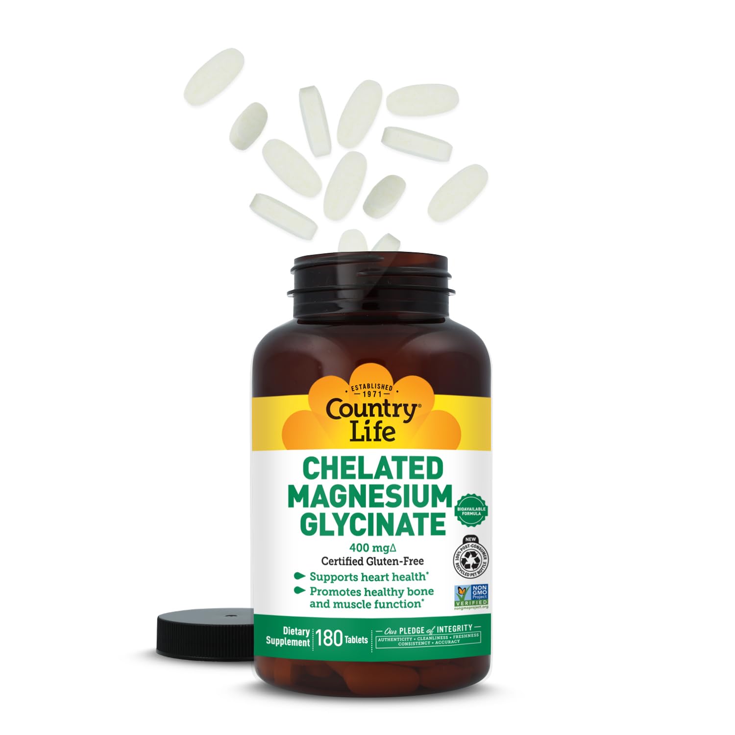 Country Life Magnésium Glycinate 400 mg – utilisation sportive et récupération après entraînement.