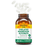 Country Life Magnésium Glycinate 400 mg – tablettes faciles à prendre chaque jour.