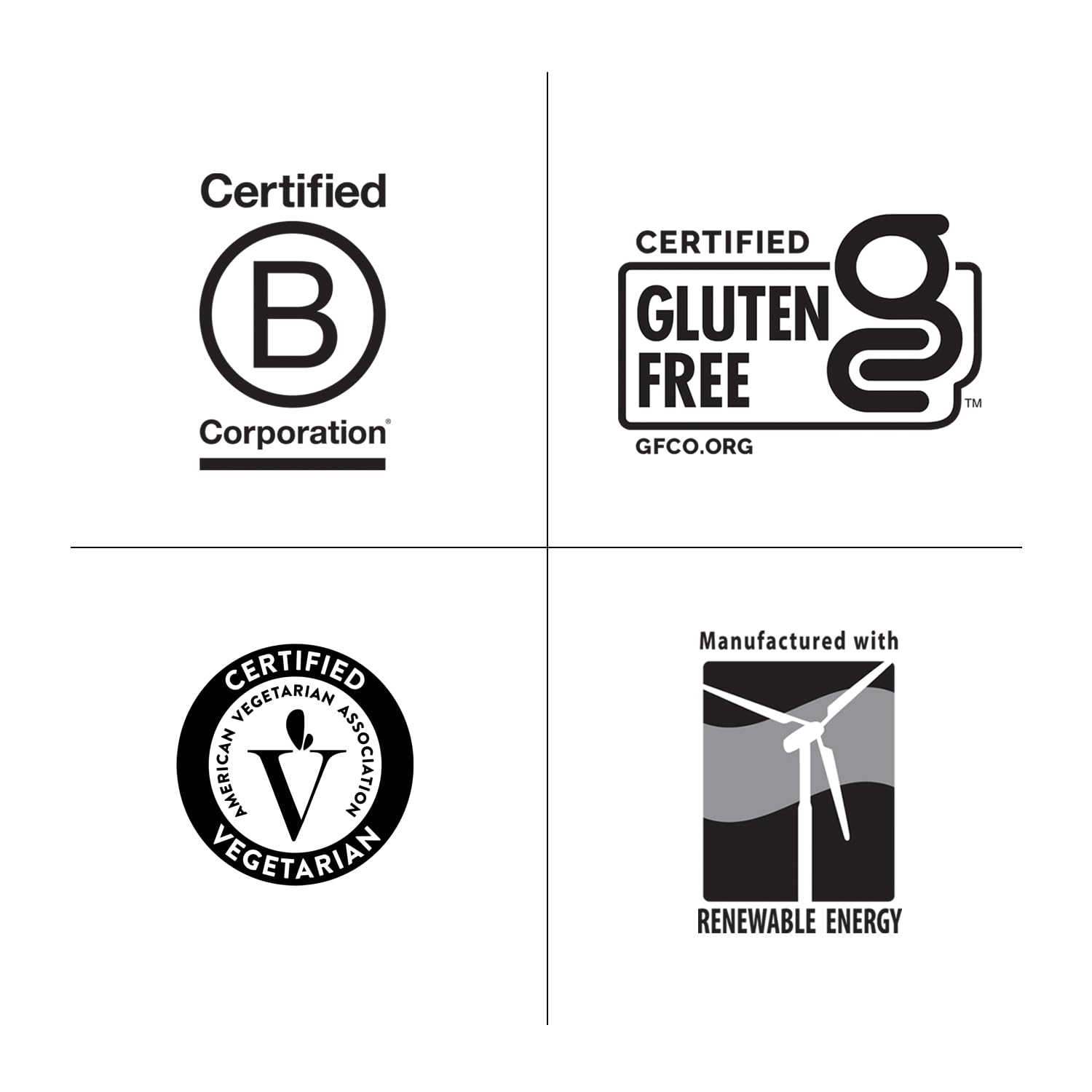 Country Life Max certifié végétarien pour une consommation conforme.