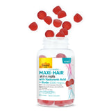 Country Life Maxi-Hair Gummies prise quotidienne pour une brillance capillaire potentielle.