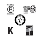 Country Life Maxi-Zyme étiquette claire et certifications sans gluten, vegan et casher.