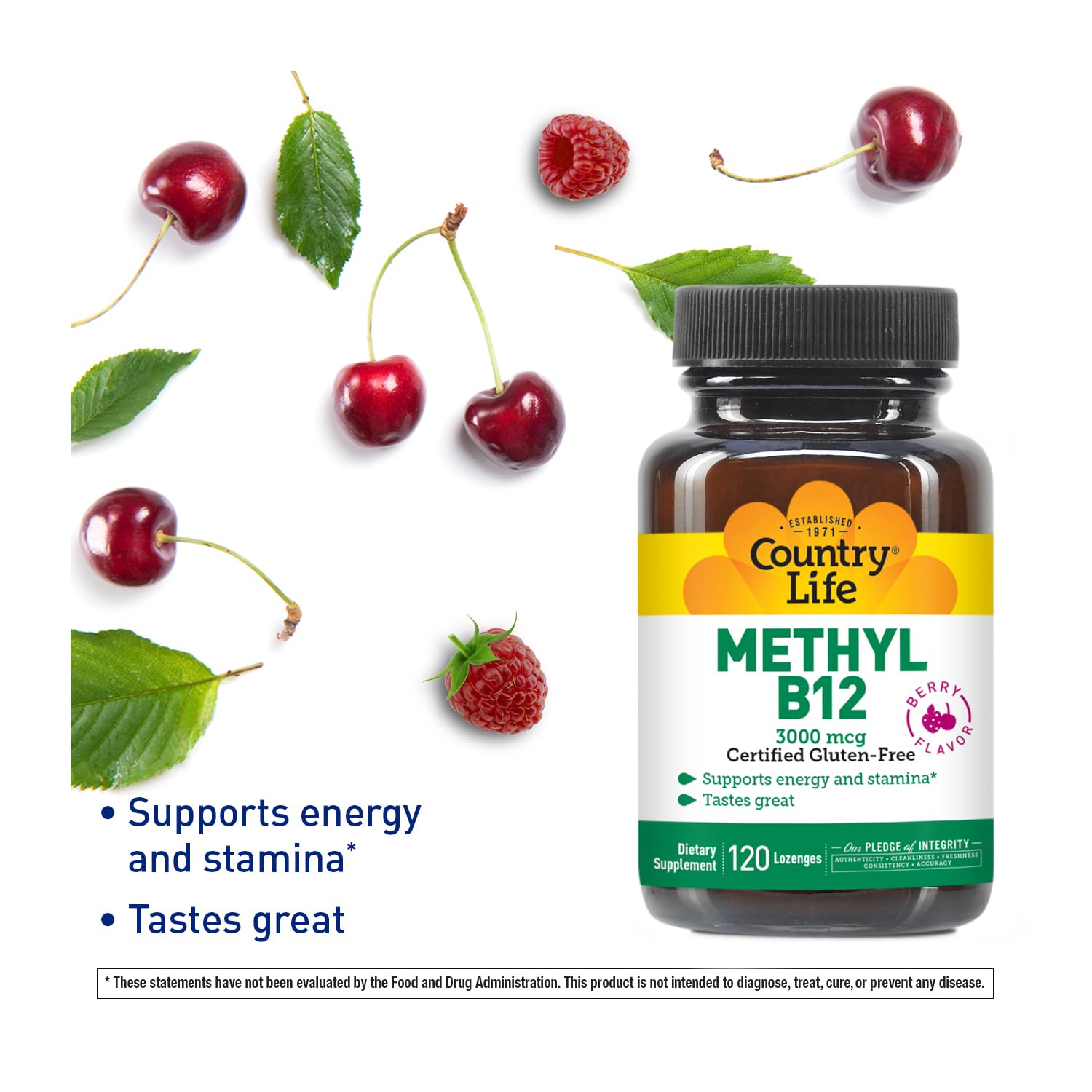 Forme méthylcobalamine, meilleure absorption Country Life B12