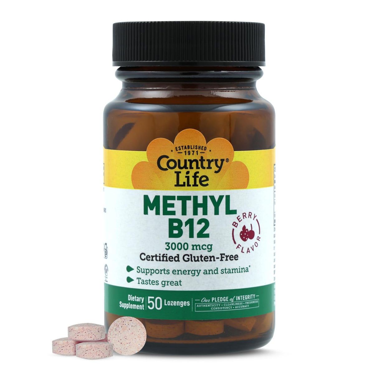 Country Life Methyl B-12 emballage, énergie potentielle au quotidien.