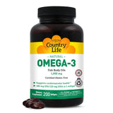Country Life Omega-3, bouteille, pratique à intégrer dans la routine quotidienne.