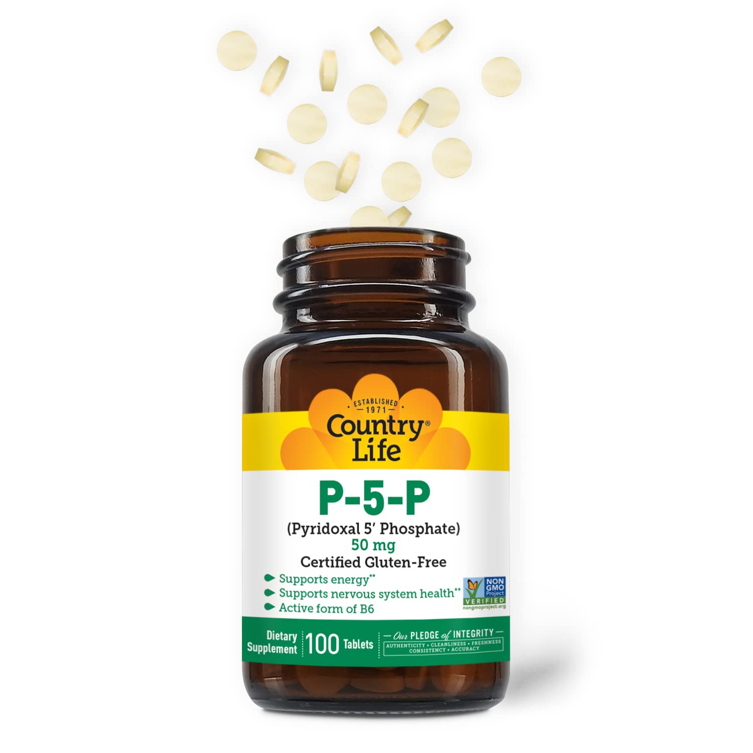 Country Life P-5-P capsules: forme biodisponible et absorption efficace