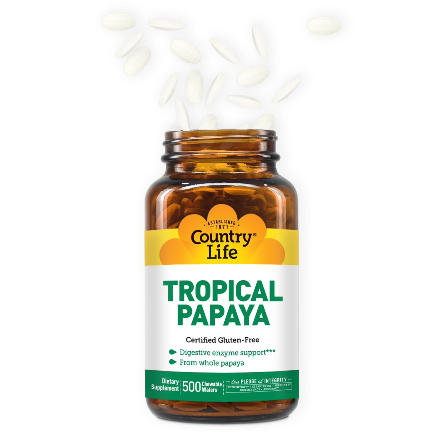 Gommes Country Life Papaye Tropicale: texture moelleuse et pratique à mâcher