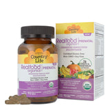 Country Life Realfood Organics Prenatal – Ingrédients en gros plan, richesse nutritionnelle.