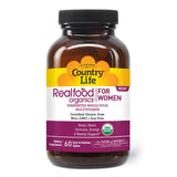Country Life Realfood Organics Vitamines Femmes: bouteille présentée, prêt pour l'énergie quotidienne.