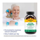 Country Life Target-Mins Calcium Magnésium Complex – emballage sans gluten pour les régimes spéciaux.