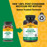 Country Life Target-Mins Calcium Magnesium — dosage sur capsules pour absorption potentielle