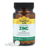 Country Life Target-Mins Zinc 50 mg – bouteille, soutien immunitaire potentiel pour la vie active.