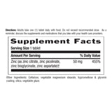 Country Life Target-Mins Zinc 50 mg — étiquette claire pour une prise fiable.