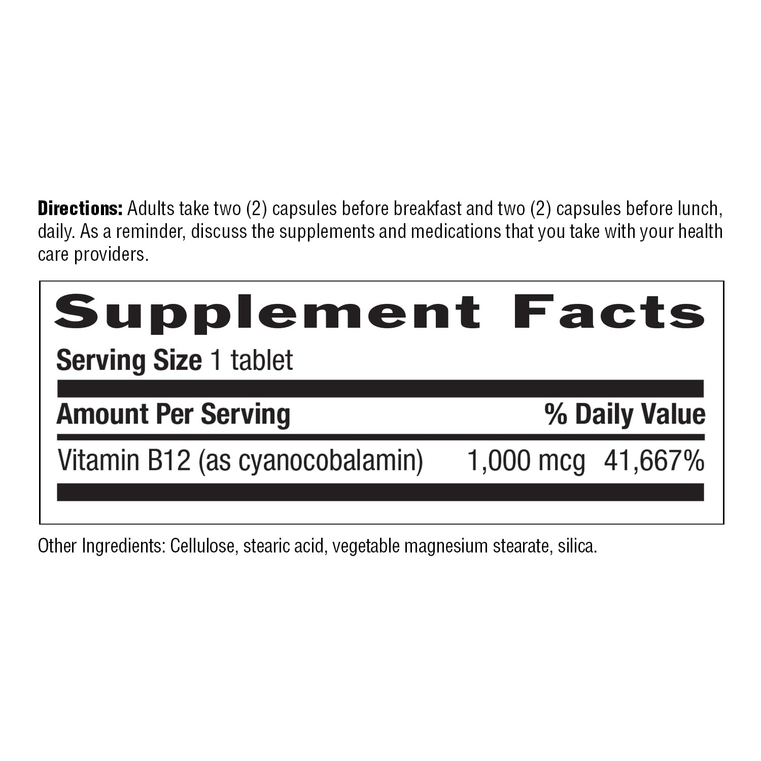 Country Life Vitamine B12 – utilisation quotidienne facilitée avec verre d’eau
