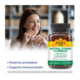 Étiquette Country Life Complexe Vitamine E 400 UI, emballage sans gluten.