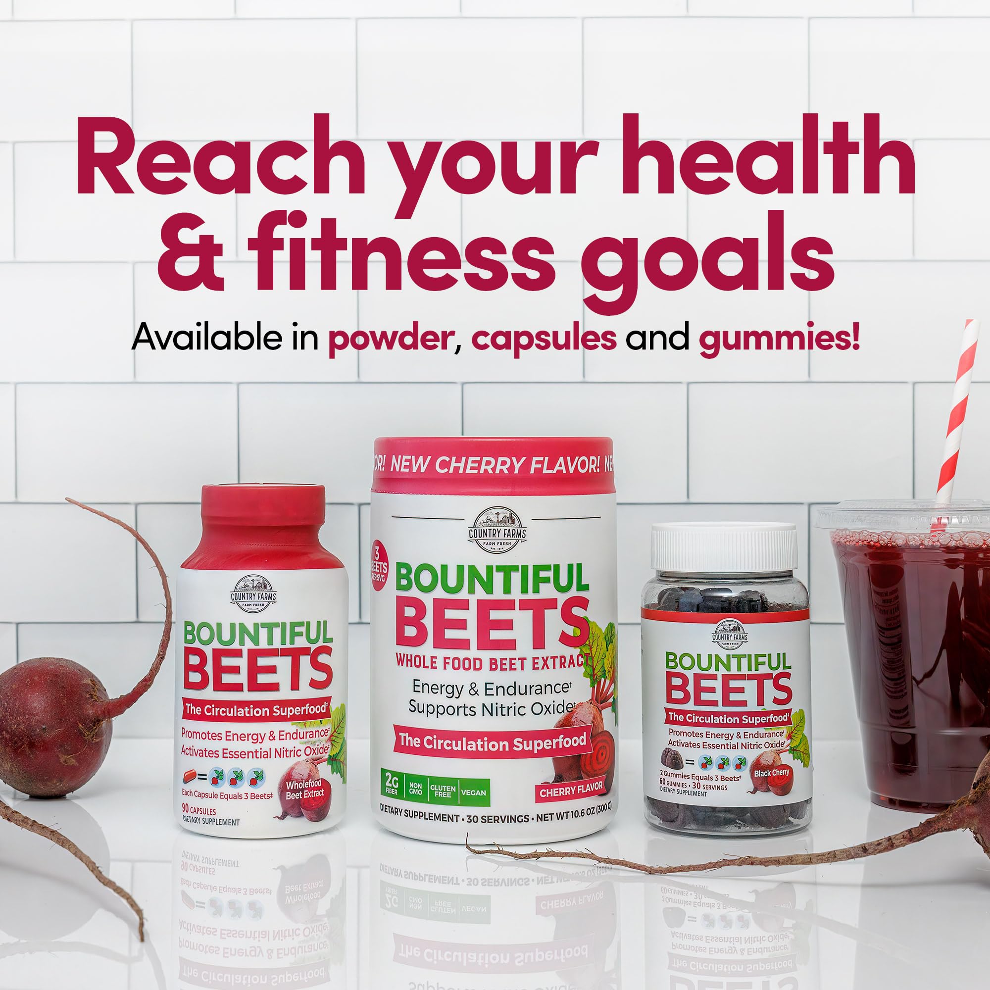 Country Farms Bountiful Beets – fibres naturelles pour le confort digestif.