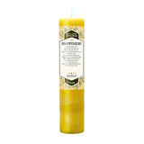 Bougie bénie des herbes Coventry Creations – flamme scintillante pour ambiance apaisante.