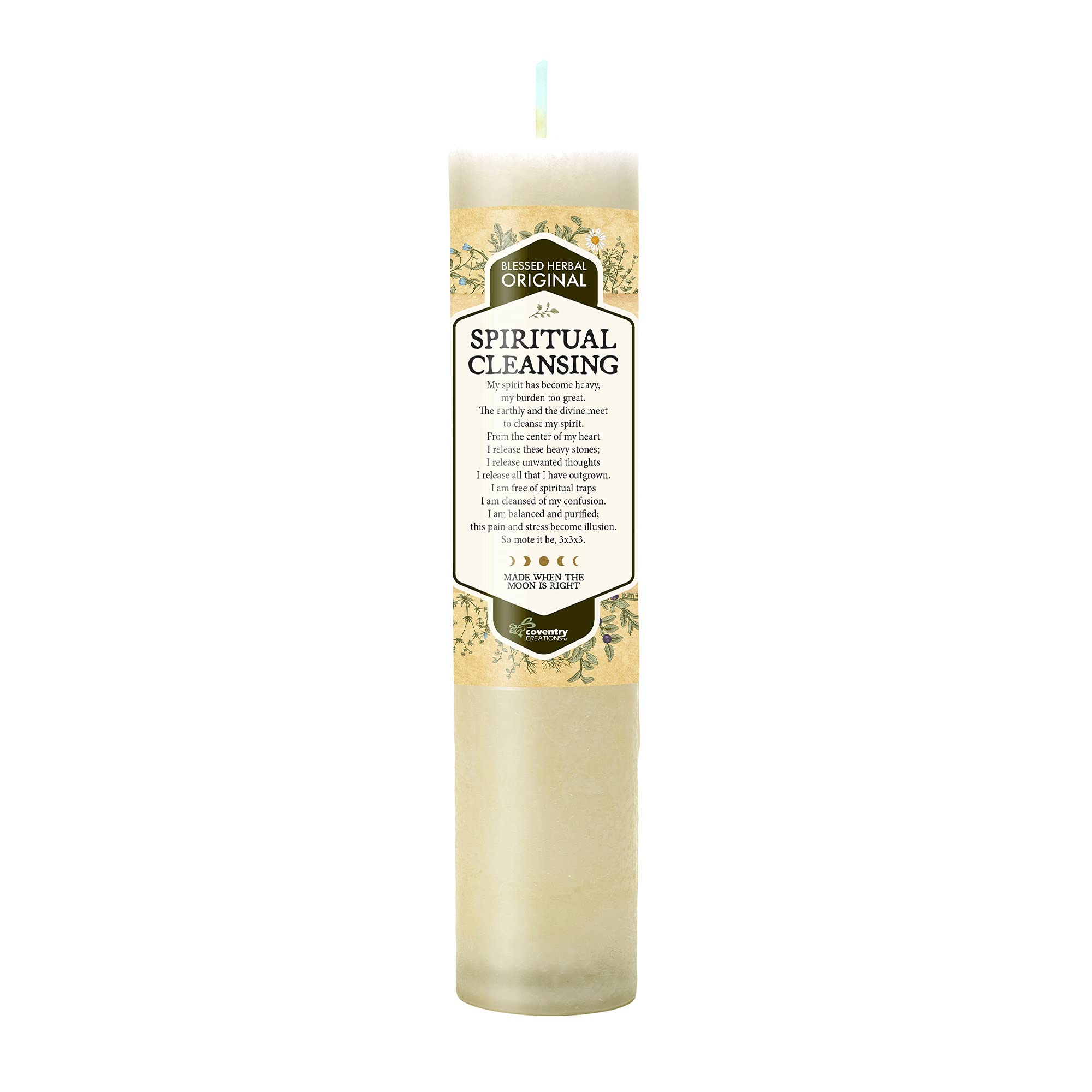 Bougie bénie Coventry Creations pour purification spirituelle et méditation