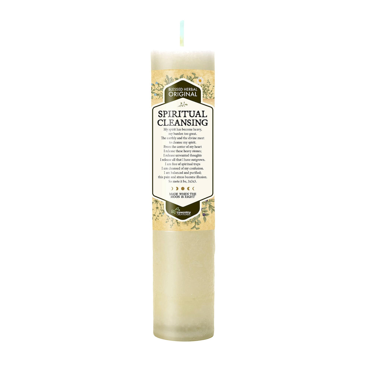Bougie bénie Coventry Creations pour purification spirituelle et méditation