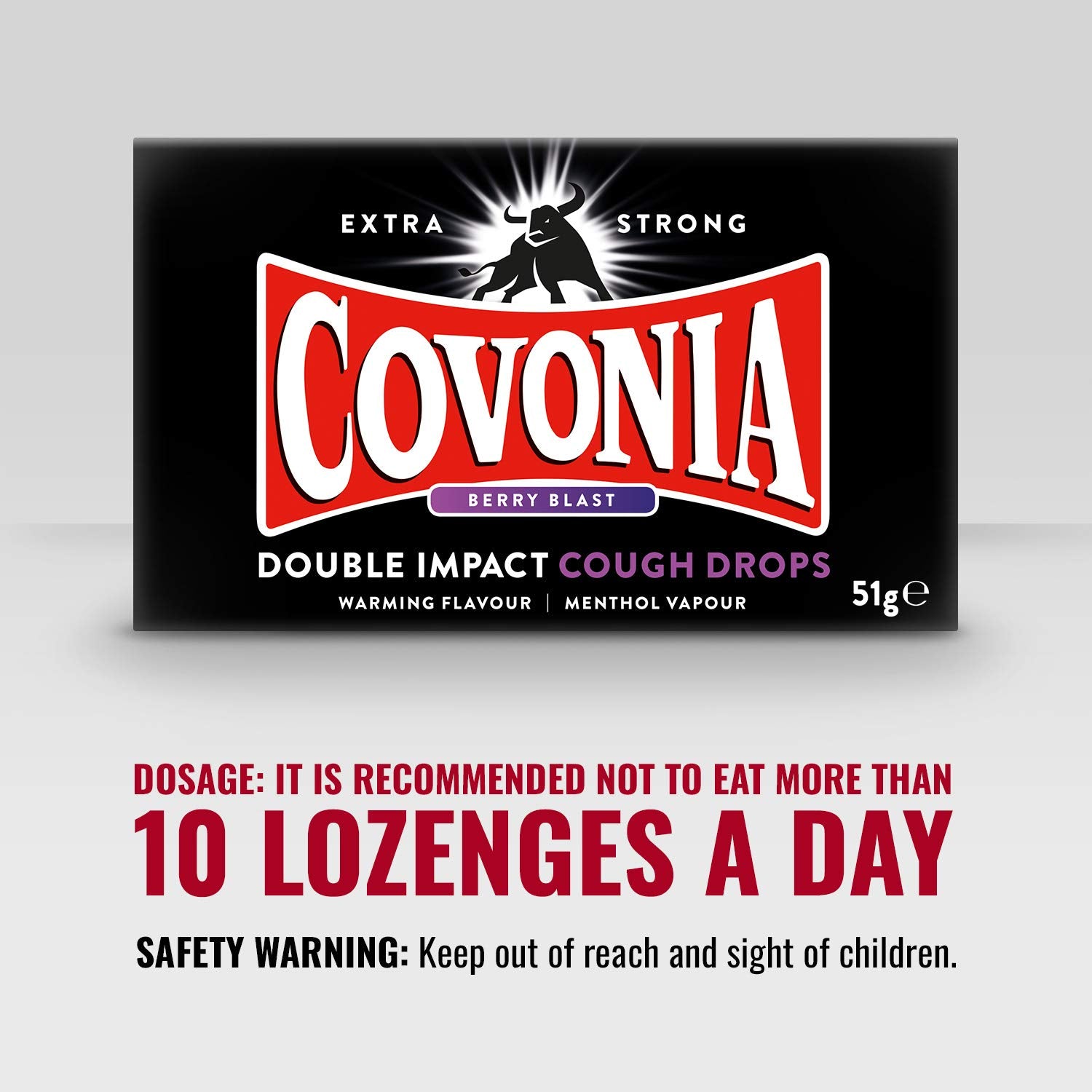 Pastilles Covonia Berry Blast côté brun réchauffe pour le confort