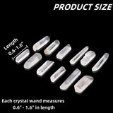 Covzoe quartz clair – pointe brute avec détail pour yoga et énergie positive.