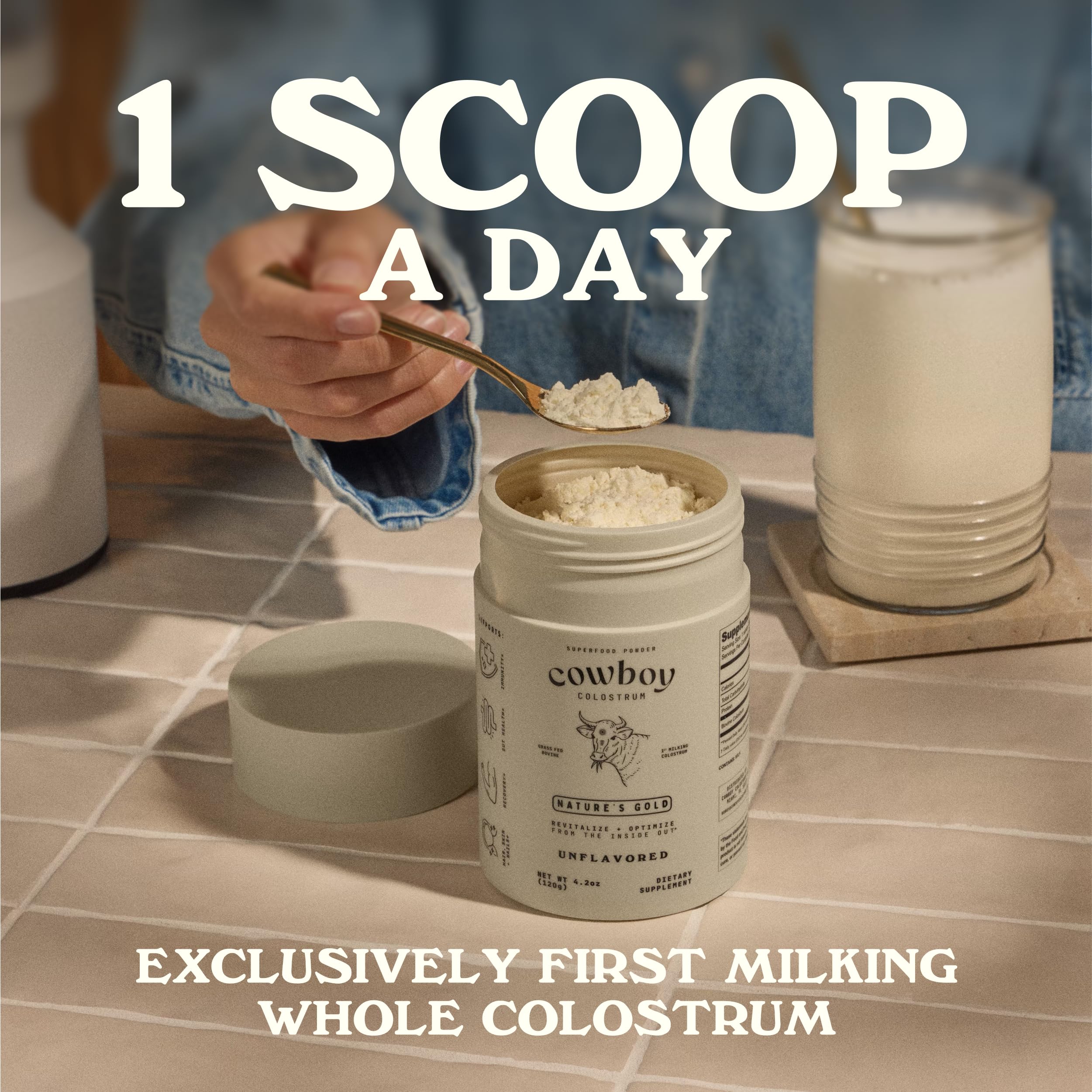 Cowboy Colostrum poudre formule complète, richesse en nutriments essentiels