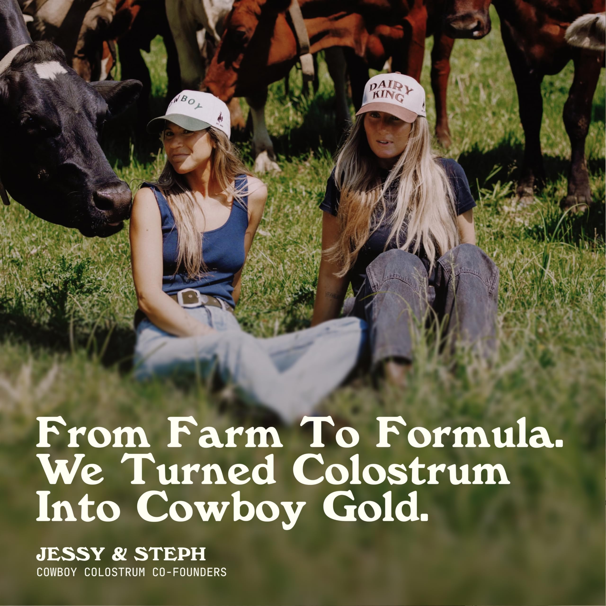 Cowboy Colostrum provenant de fermes américaines éthiques.