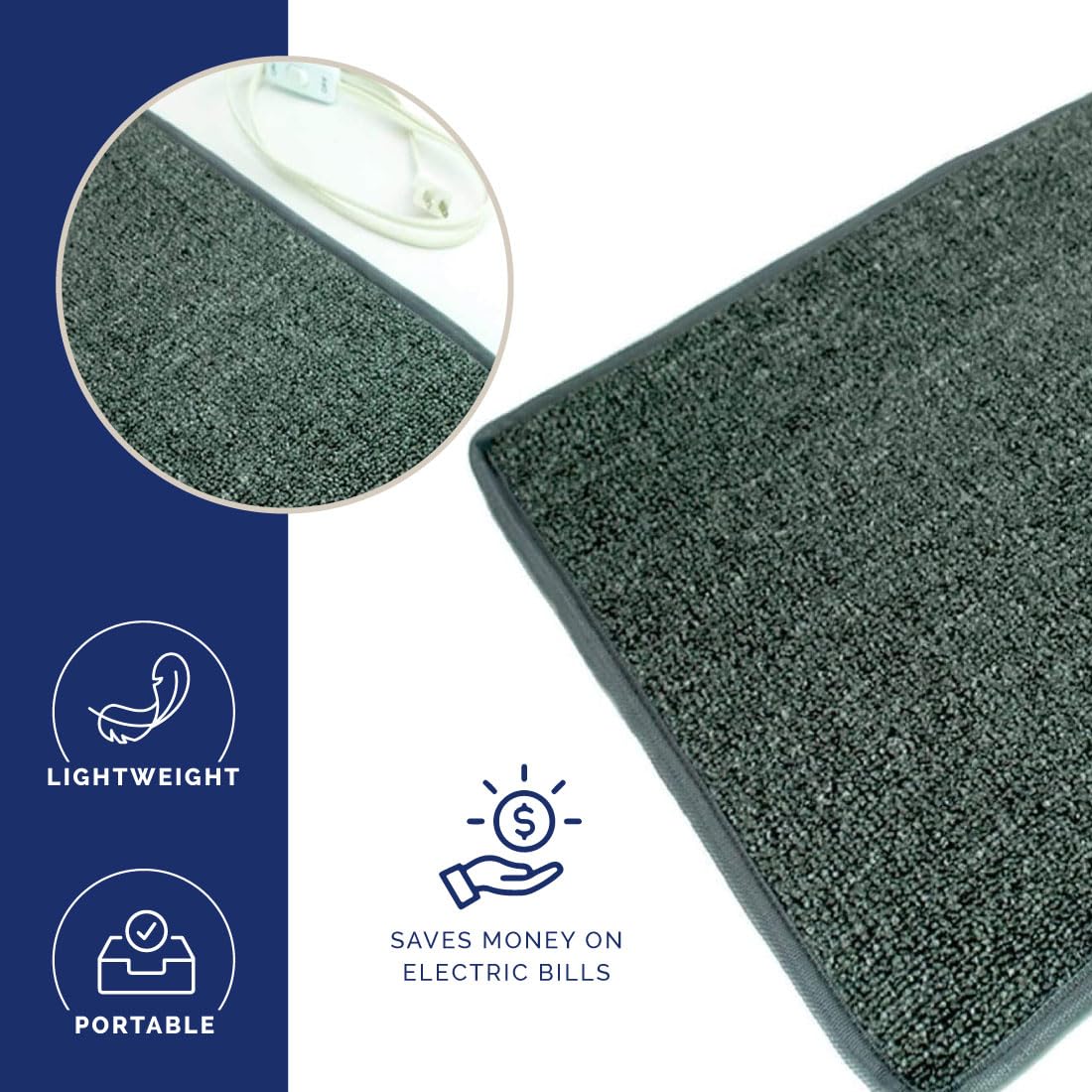 Cozy Toes de Cozy Products, consommation 70 W, économie d'énergie sans compromis sur le confort.