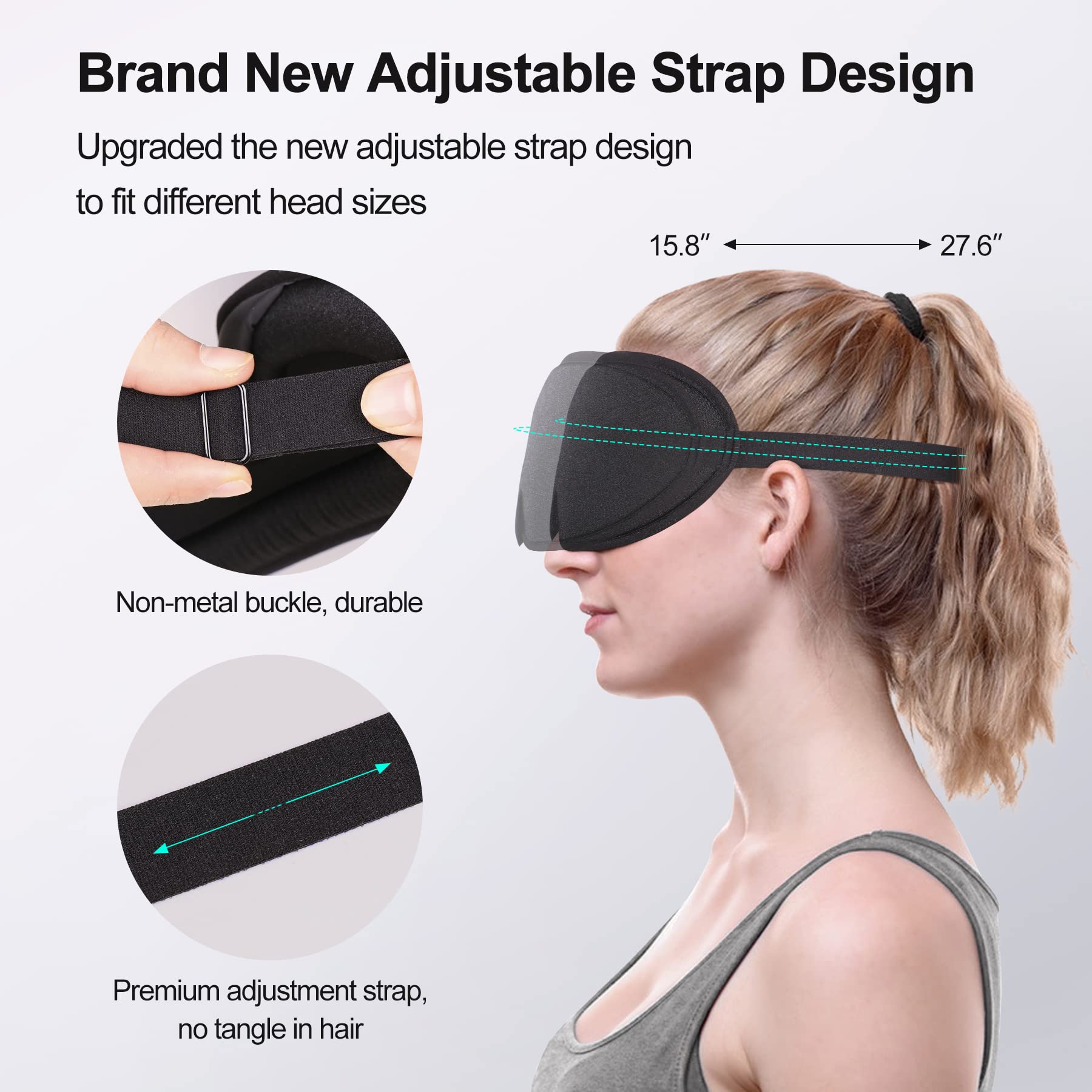 Cozyhealth masque-sommeil-pont-nasal-design illustre le pont nasal bloquant la lumière